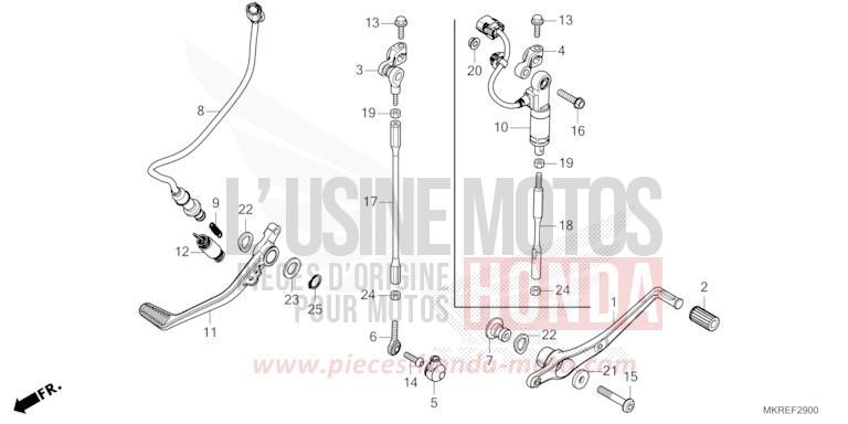 PEDAL von CBR1000RR "Fireblade" GRAND PRIX RED (R380) von 2024